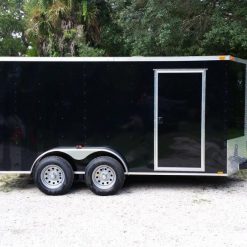 6x14 TA Trailer - Black, Ramp, Side Door, Extra Height