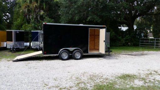 6x14 TA Trailer - Black, Ramp, Side Door, Extra Height