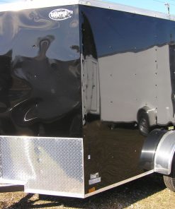 6x8 SA Trailer - Black, Double Barn Doors, Extra Height