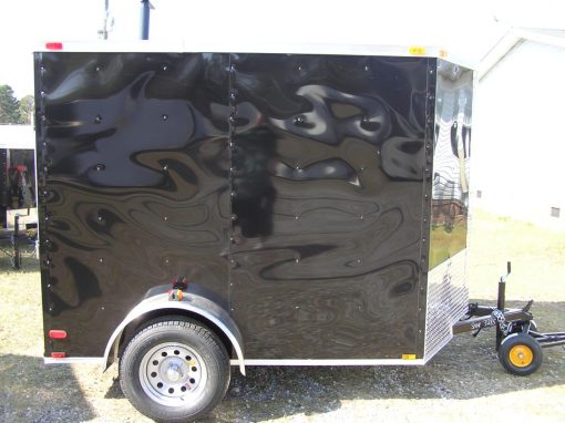 6x8 SA Trailer - Black, Ramp, Extra Height