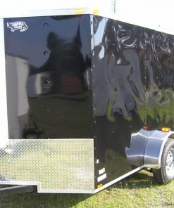 6x8 SA Trailer - Black, Ramp, Side Door, Extra Height