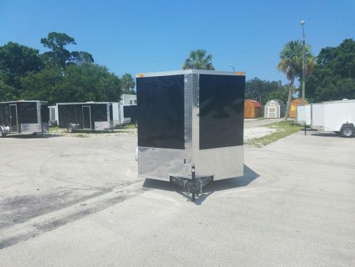 7x10 SA Trailer - Black, Ramp, Side Door, Extra Height, and Electric Brakes