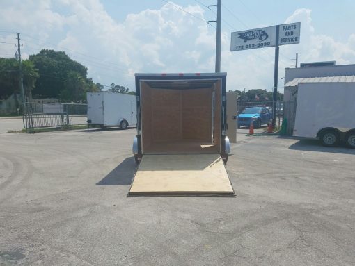 7x10 SA Trailer - Black, Ramp, Side Door, Extra Height, and Electric Brakes