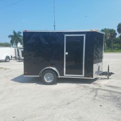 7x10 SA Trailer - Black, Ramp, Side Door, Extra Height, and Electric Brakes