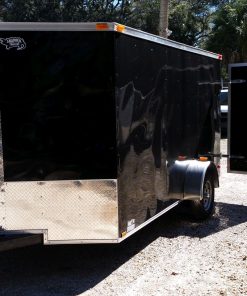 7x12 SA Trailer - Black, Barn Doors, Side Door, Brakes, Extra Height