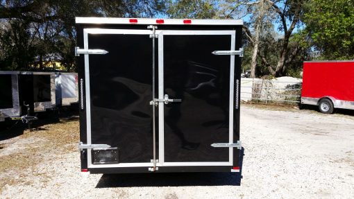 7x12 SA Trailer - Black, Barn Doors, Side Door, Brakes, Extra Height