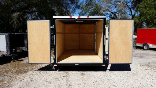 7x12 SA Trailer - Black, Barn Doors, Side Door, Brakes, Extra Height