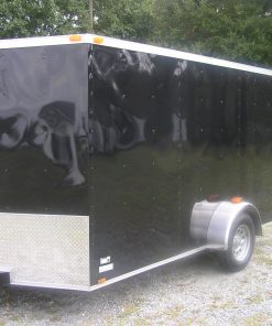 7x12 SA Trailer - Black, Ramp, Side Door, Brakes, Extra Height