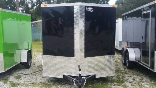 7x12 TA Trailer - Black, Ramp, Side Door, Extra Height