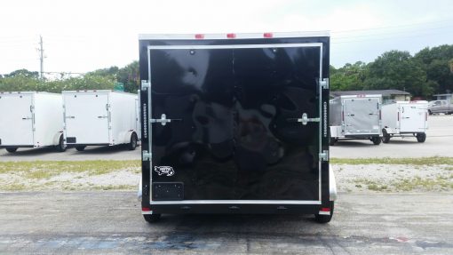 7x12 TA Trailer - Black, Ramp, Side Door, Extra Height