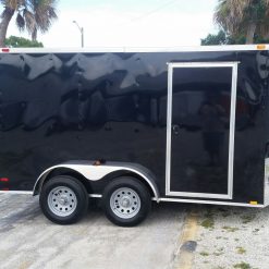 7x12 TA Trailer - Black, Ramp, Side Door, Extra Height