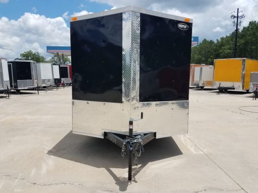 7x14 SA Trailer - Black, Ramp, Side Door, Brakes, Extra Height