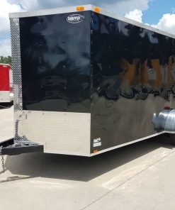 7x14 SA Trailer - Black, Ramp, Side Door, Brakes, Extra Height