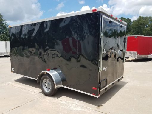 7x14 SA Trailer - Black, Ramp, Side Door, Brakes, Extra Height