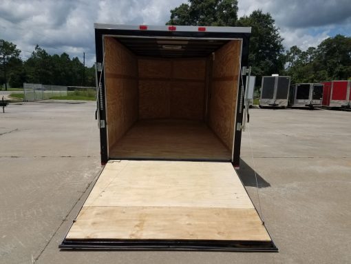 7x14 SA Trailer - Black, Ramp, Side Door, Brakes, Extra Height