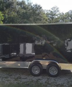 7x14 TA Trailer - Black, Ramp, Side Door, Extra Height