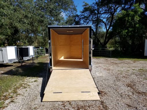 7x14 TA Trailer - Black, Ramp, Side Door, Extra Height