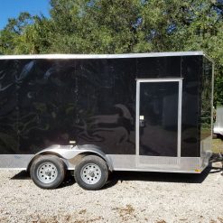 7x14 TA Trailer - Black, Ramp, Side Door, Extra Height