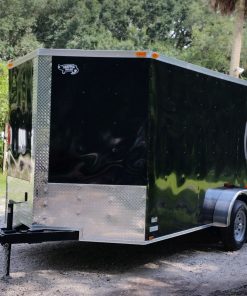 7x14 TA Trailer - Black, Ramp, Side Door, Extra Height