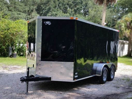 7x14 TA Trailer - Black, Ramp, Side Door, Extra Height