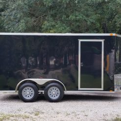 7x14 TA Trailer - Black, Ramp, Side Door, Extra Height