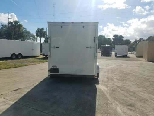 7x14 TA Trailer - White, Ramp, Side Door, Extra Height