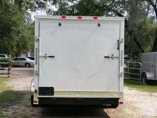 7x20 TA Trailer - White, Ramp, Side Door, Extra Height, ATP Wrap