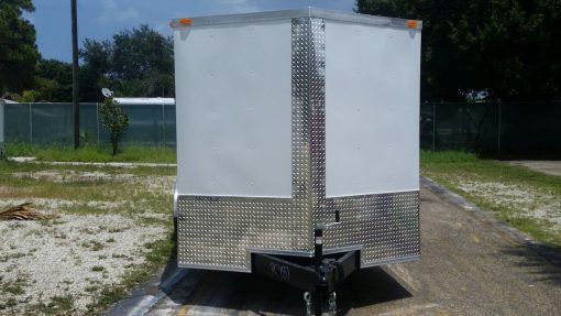 7x20 TA Trailer - White, Ramp, Side Door, Extra Height