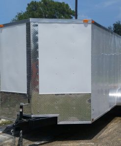 7x20 TA Trailer - White, Ramp, Side Door, Extra Height