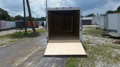 7x20 TA Trailer - White, Ramp, Side Door, Extra Height