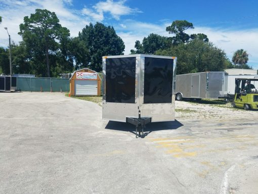 8.5x14 TA Trailer - Black, Ramp, Side Door, and D-Rings