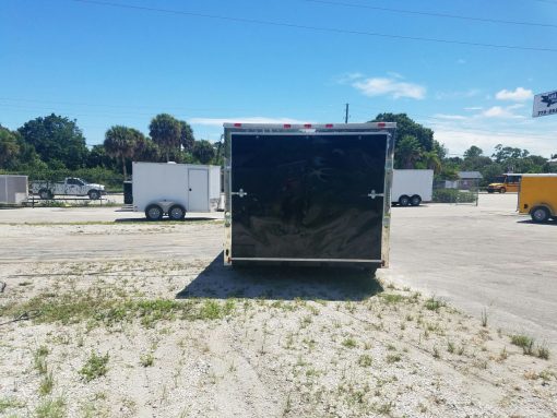 8.5x14 TA Trailer - Black, Ramp, Side Door, and D-Rings