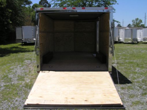 8.5x14 TA Trailer - White, Ramp, Side Door, and D-Rings