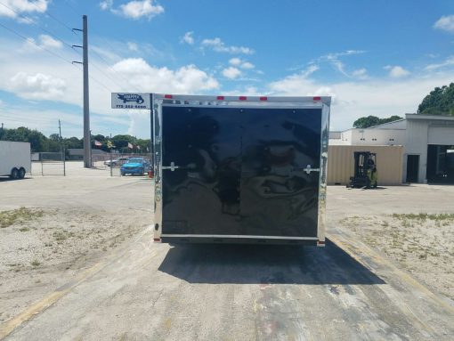 8.5x16 TA Trailer - Black, Ramp, Side Door, and D-Rings