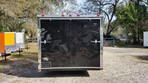 8.5x18 TA Trailer - Black, Ramp, Side Door, and D-Rings