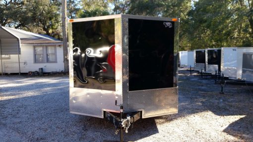 8.5x20 TA Trailer - Black, Ramp, Side Door, and D-Rings