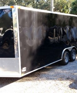 8.5x20 TA Trailer - Black, Ramp, Side Door, and D-Rings