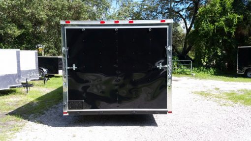 8.5x20 TA Trailer - Black, Ramp, Side Door, D-Rings, 5K Axles, and Radials