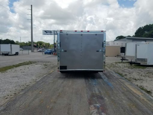 8.5x20 TA Trailer - Pewter, Ramp, Side Door, D-Rings, 5K Axles, Radials, Side Ramp