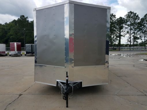 8.5x20 TA Trailer - Pewter, Heavy Duty Ramp, Side Door, D-Rings, 5K Axles, Extra Height