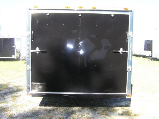 8.5x24 TA Trailer - Black, Ramp, Side Door, D-Rings, and 5K Axles