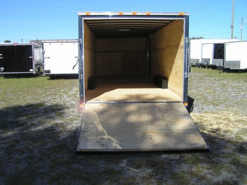 8.5x24 TA Trailer - Black, Ramp, Side Door, D-Rings, and 5K Axles