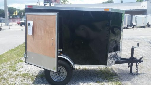 4x6 SA Trailer - Black, Single Door