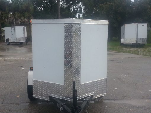 4x6 SA Trailer - White, Single Door