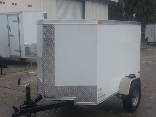 4x6 SA Trailer - White, Single Door