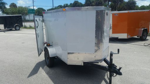 4x6 SA Trailer - White, Single Door