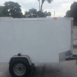 4x6 SA Trailer - White, Single Door