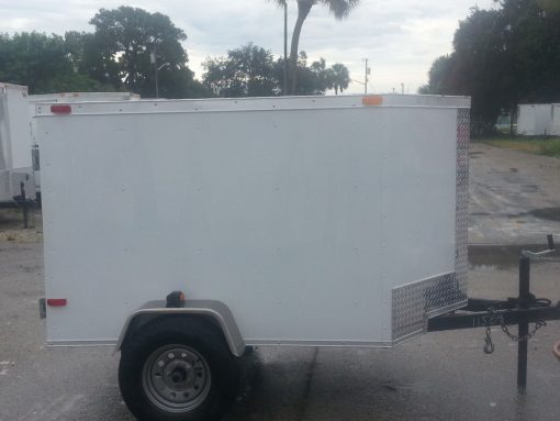 4x6 SA Trailer - White, Single Door