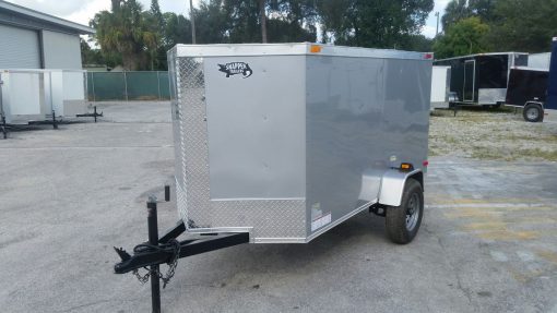 4x8 SA Trailer - Silver Frost, Single Door, Side Door