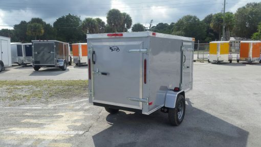 4x8 SA Trailer - Silver Frost, Single Door, Side Door